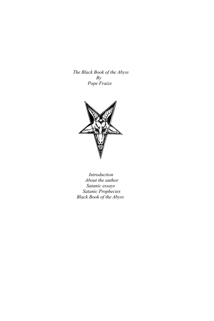 Pope Fraize - The Black Book of the Abyss cover