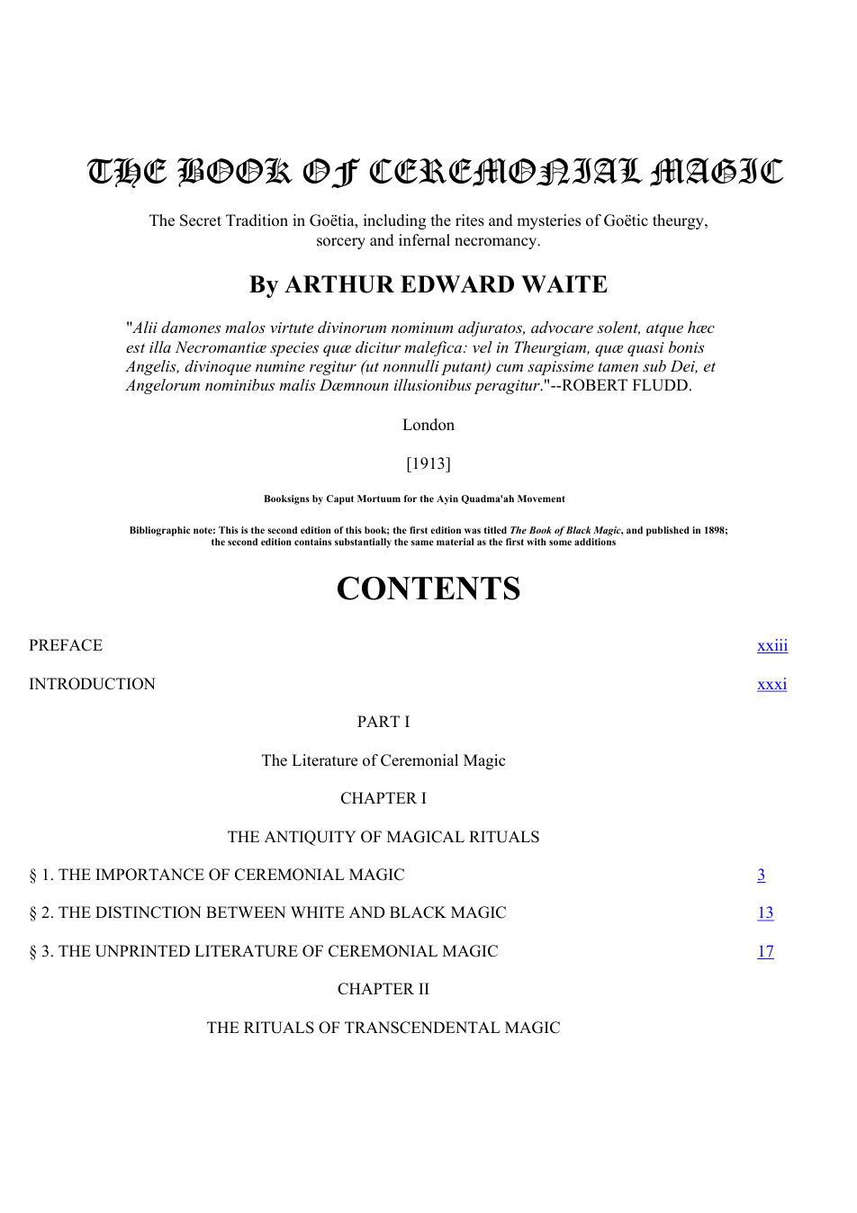 Waite - Book Of Ceremonial Magic cover