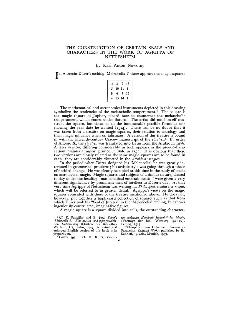 Nowotny - Certain Seals of Agrippa cover