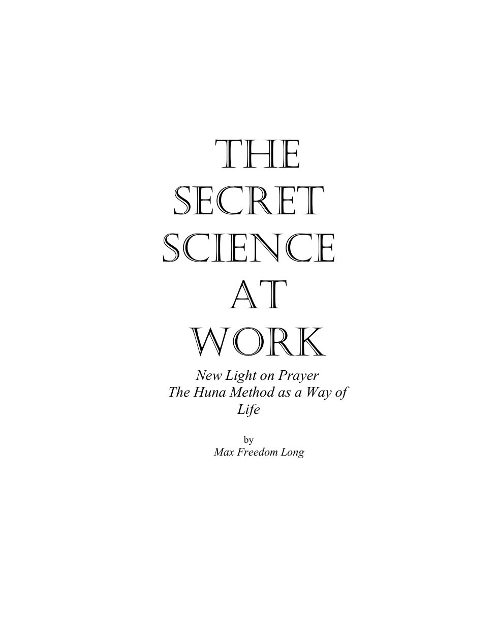 The Secret Science At Work cover