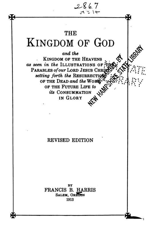 The kingdom of God and the kingdom of the heavens cover