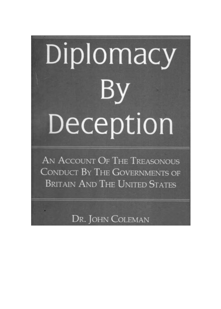 Coleman - Diplomacy by Deception - Account Treasonous Conduct by Britain and United States (1993) cover