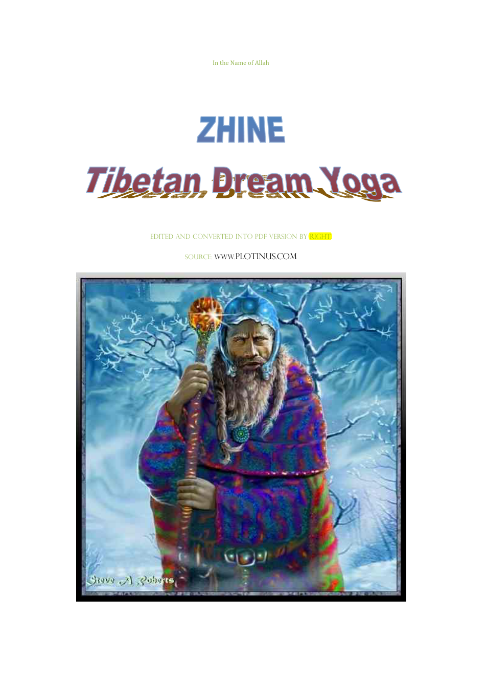 Zhine - Tibetan Dream Yoga cover