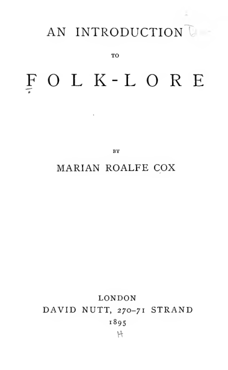 An introduction to folk-lore cover