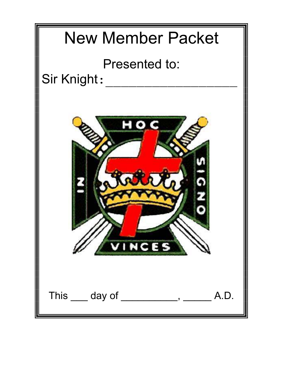 NewMemberPacket cover