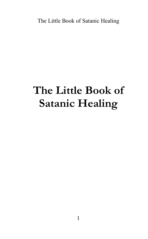 Little Book of Satanic Healing cover
