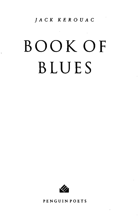 Jack Kerouac - Book of Blues Poets cover