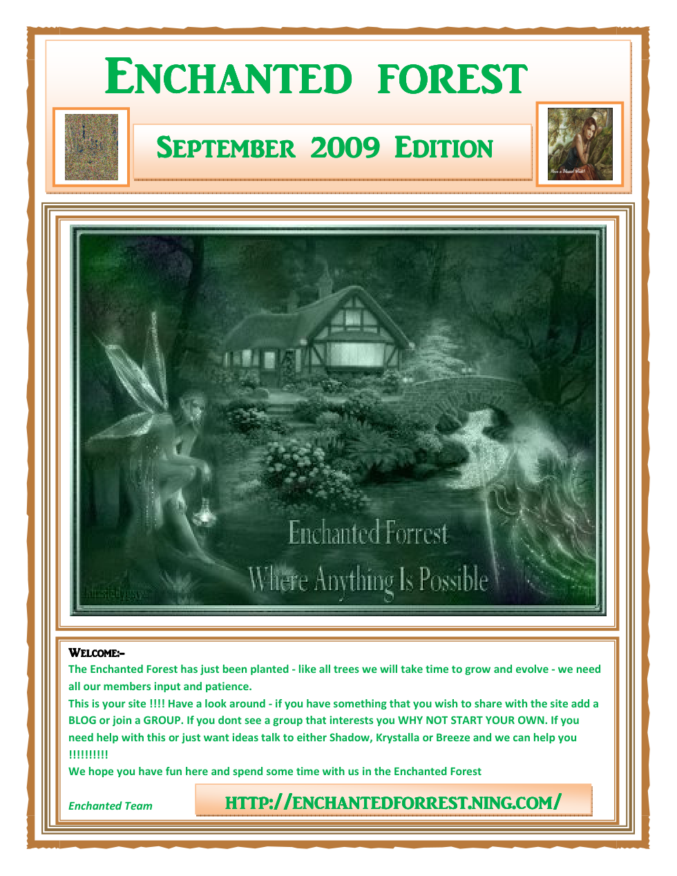 September-2009-Enchanted-Forest-Magazine cover