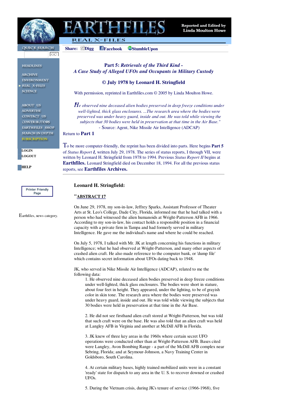 10 13 2005 Part 5 Retrievals of the Third Kind - A Case Study of Alleged UFOs and Occupants in Military Custody cover