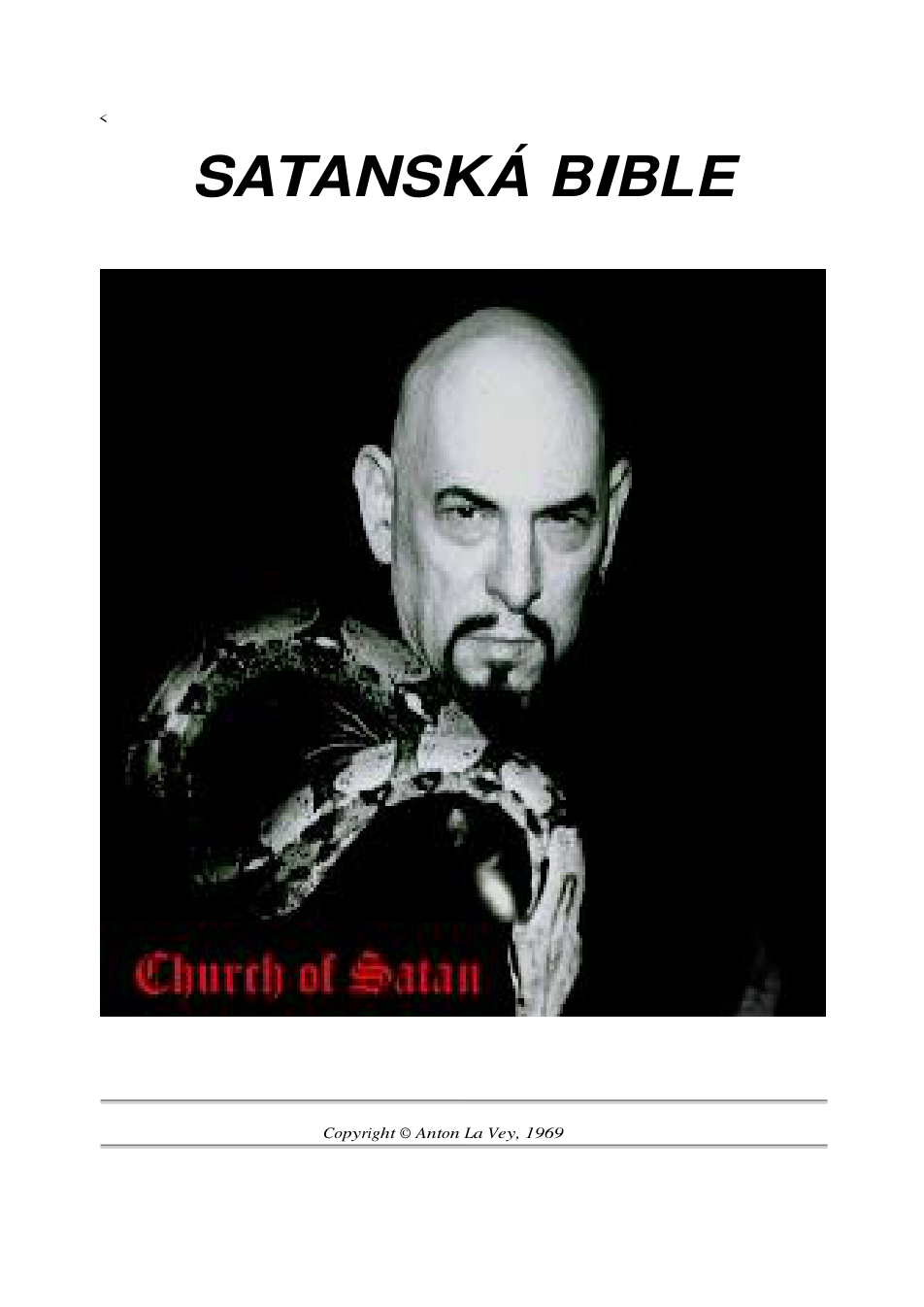Satanska Bible cover