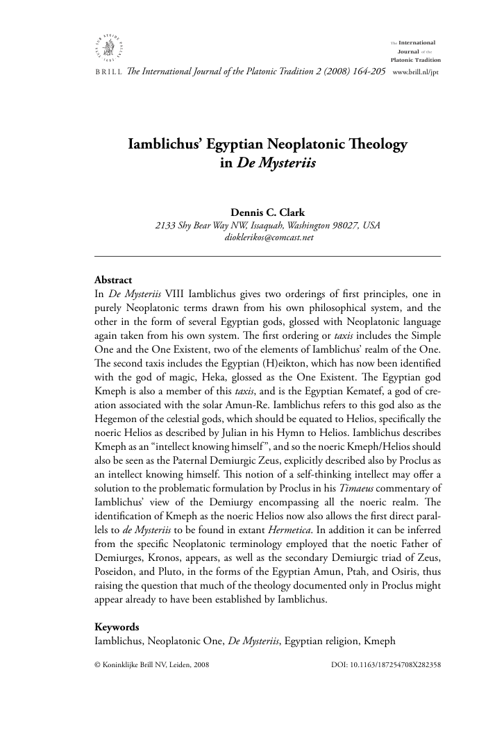 egyptian iamblichus cover
