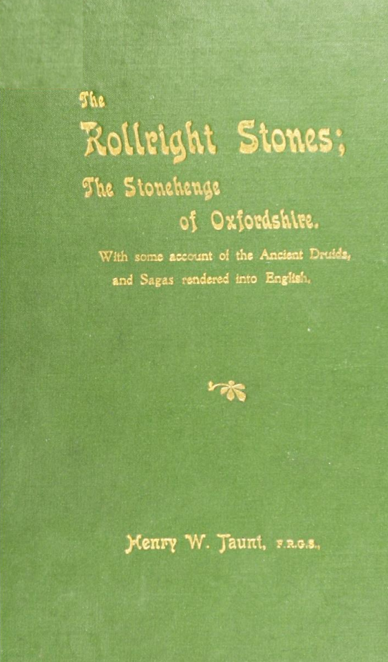 The Rollright Stones; the Stonehenge of Oxfordshire - H Taunt (1880) cover