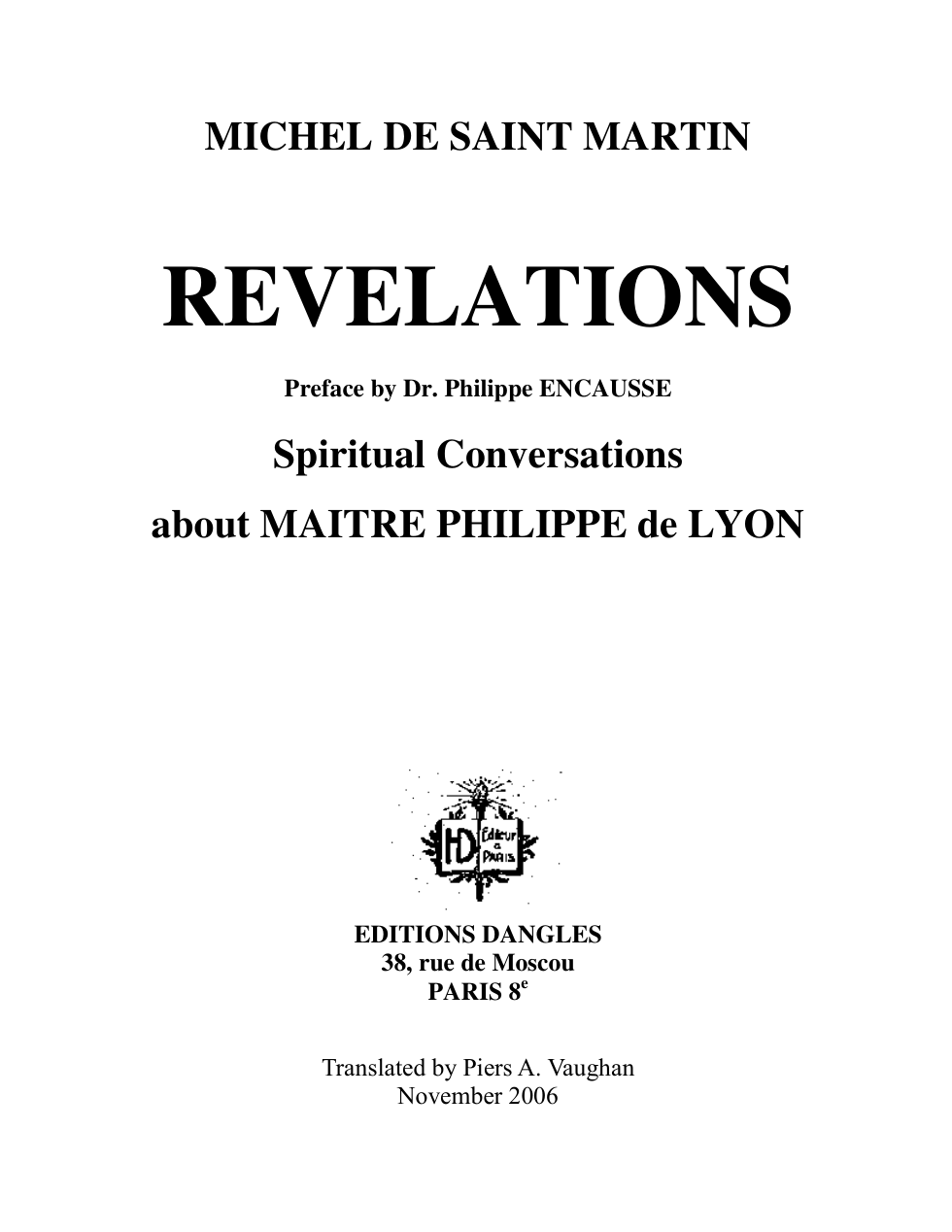 Revelations By Michel De Saint Martin cover