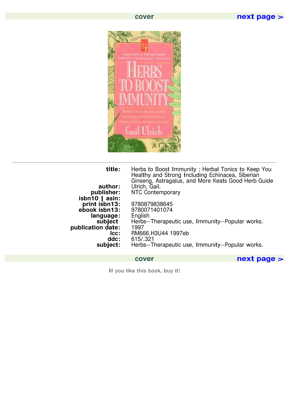 Herbs to Boost Immunity Herbal Tonics to Keep You Healthy and Strong Including Echinacea, Siberian Ginseng, Astragalus, and... (Gail Ulrich) (z-lib.org) cover
