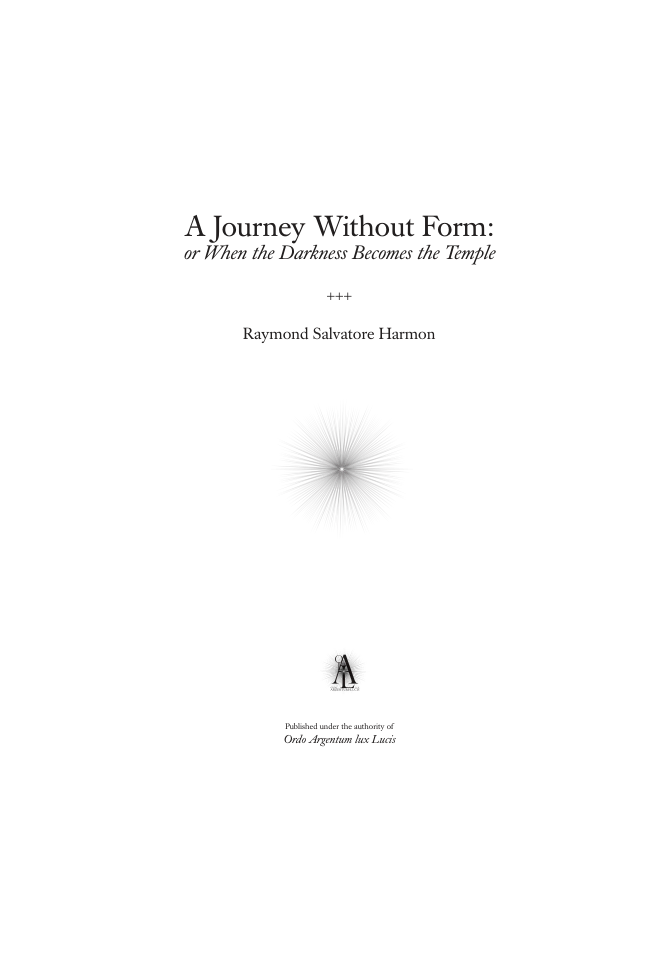 RS Harmon-A Journey Without Form cover