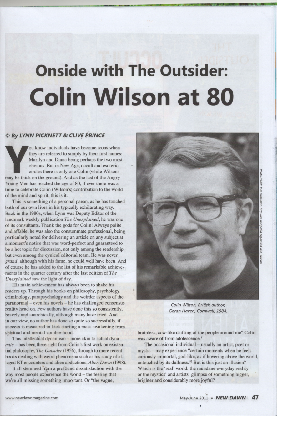 Colin Wilson - Onside With The Outsider cover