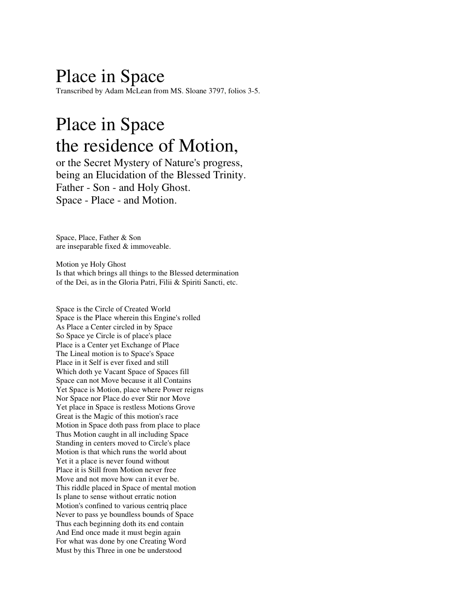 Place in Space cover