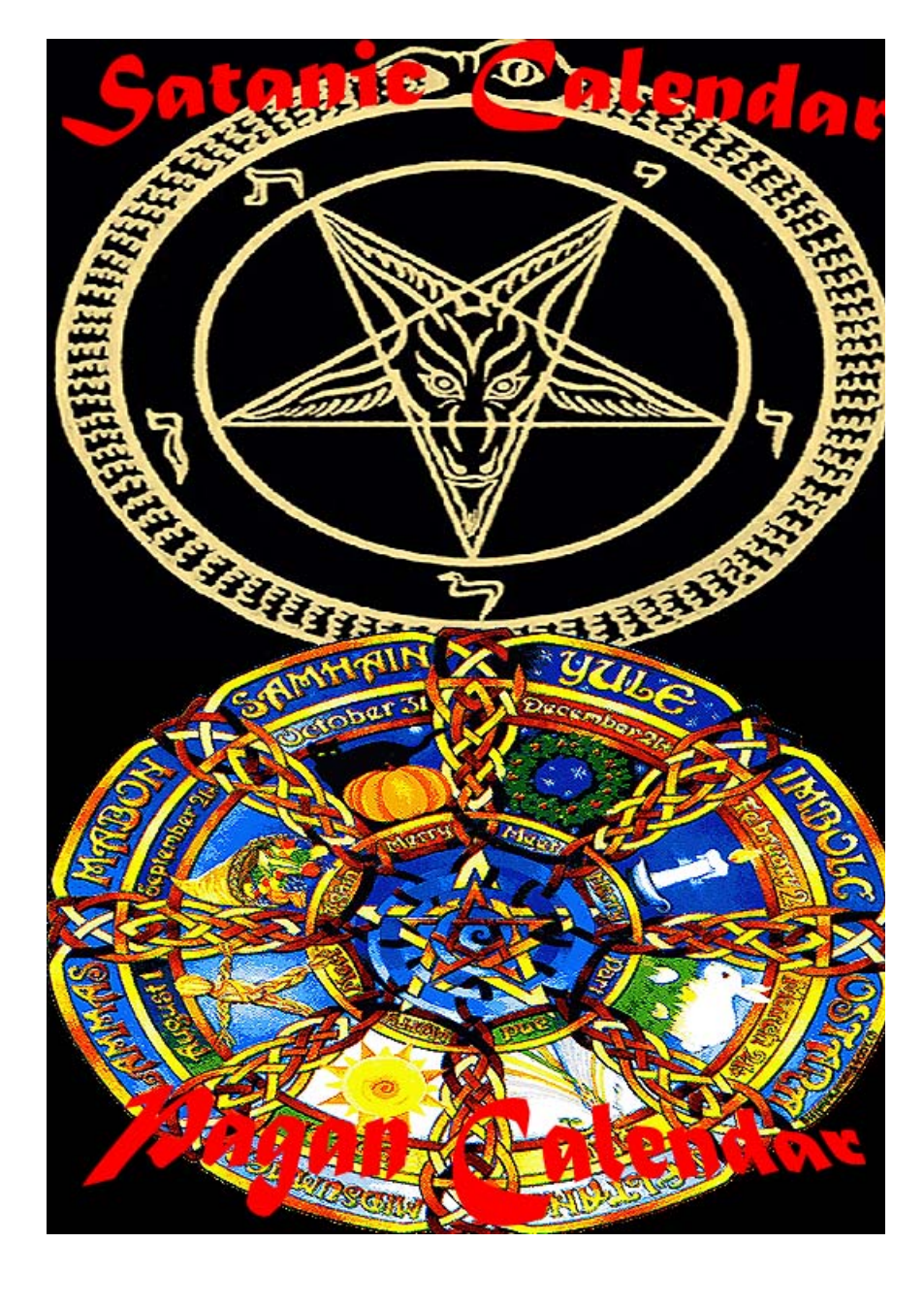 Satanic Pagan Calendars cover