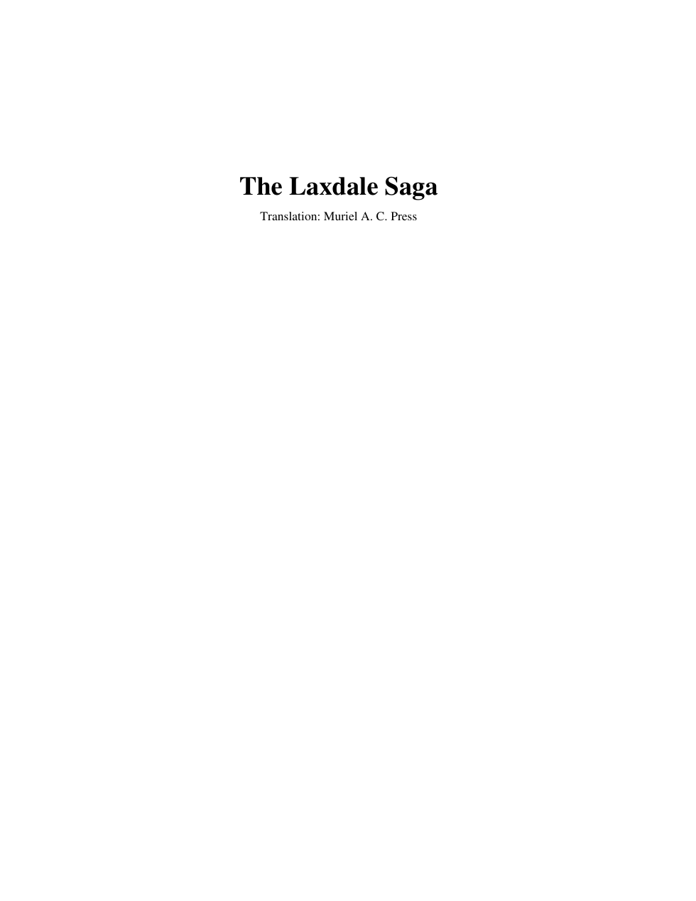 The Laxdale Saga cover