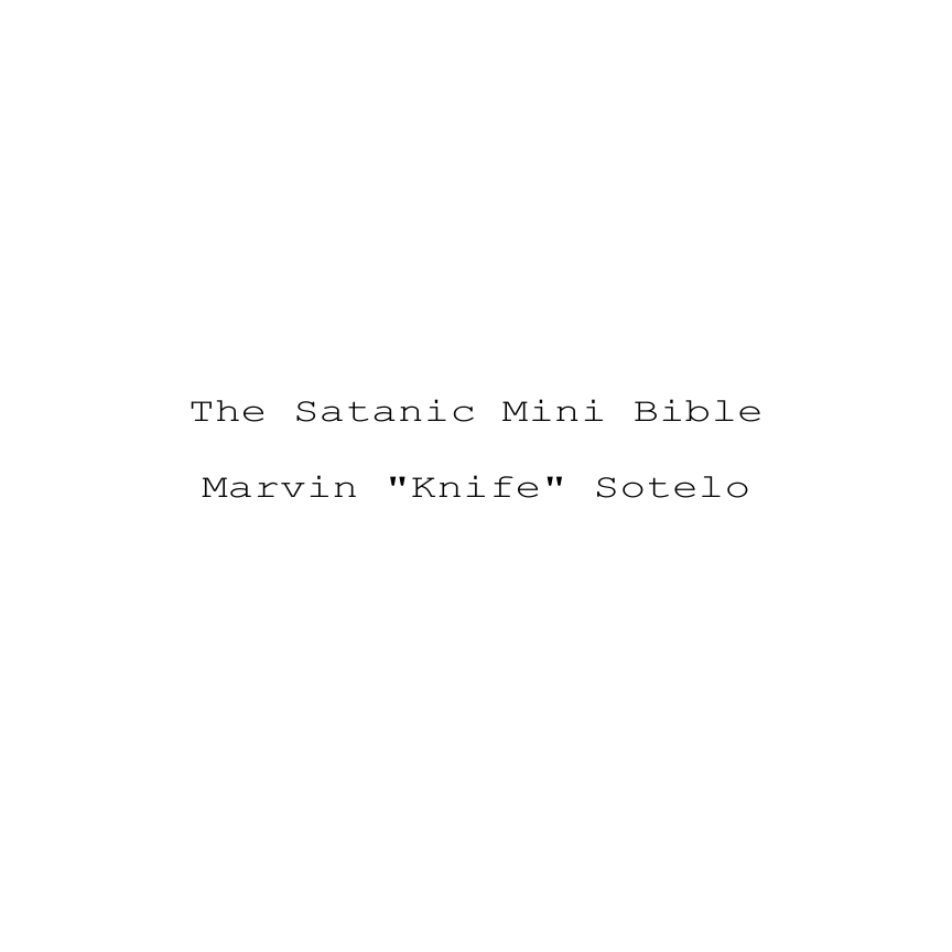 The Satanic Mini Bible cover