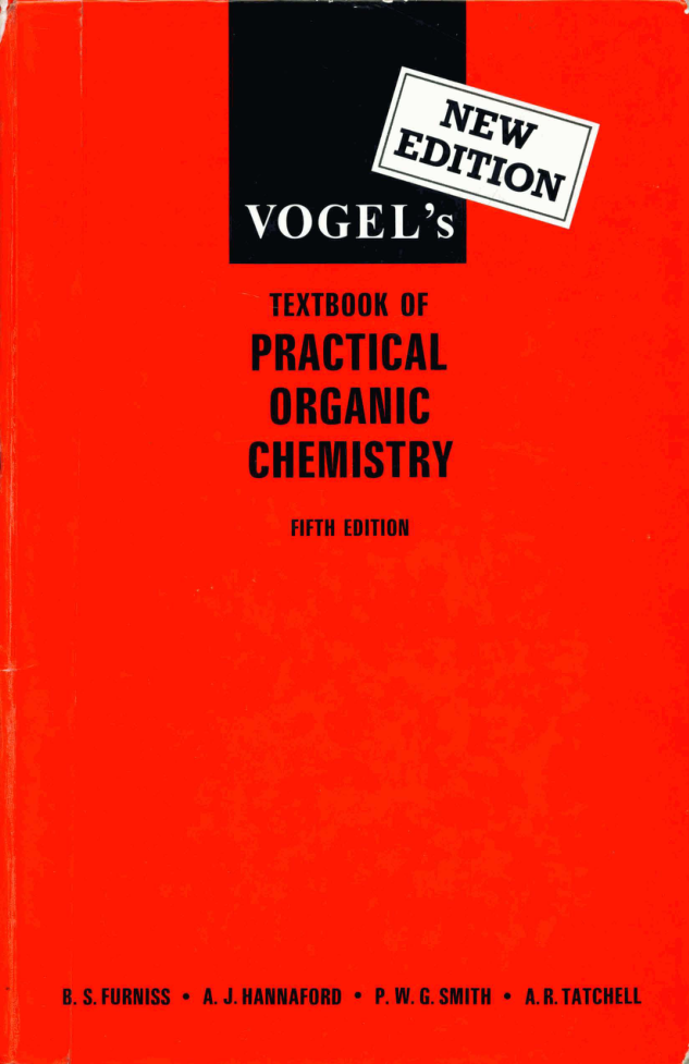 Vogel's Textbook of Practical Organic Chemistry, 5ed (1989, Longman) WW cover