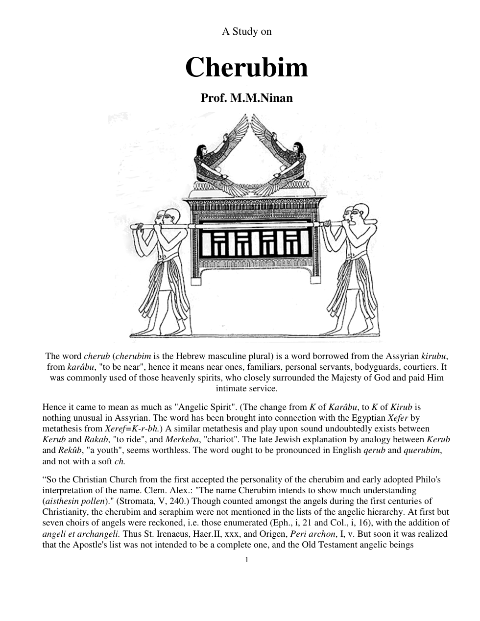 A Study on the Cherubim cover