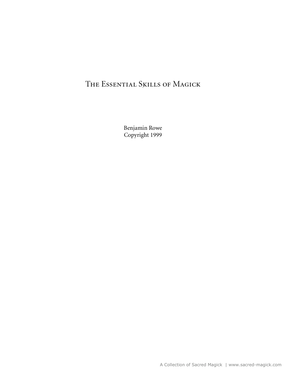 +Essential Skills of Magick cover