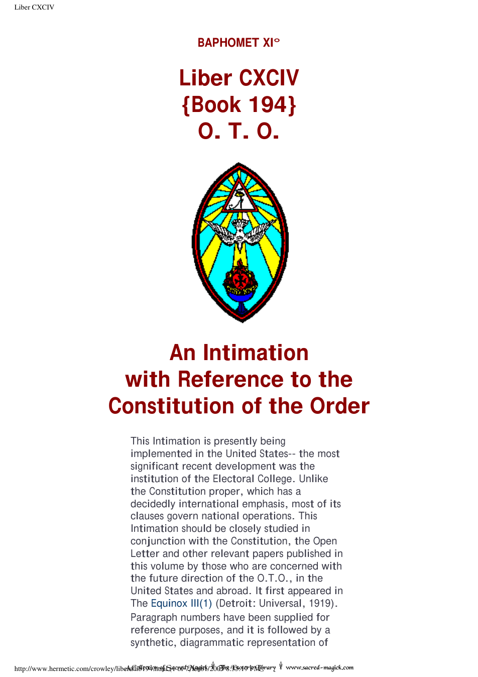 Liber CXCIV cover