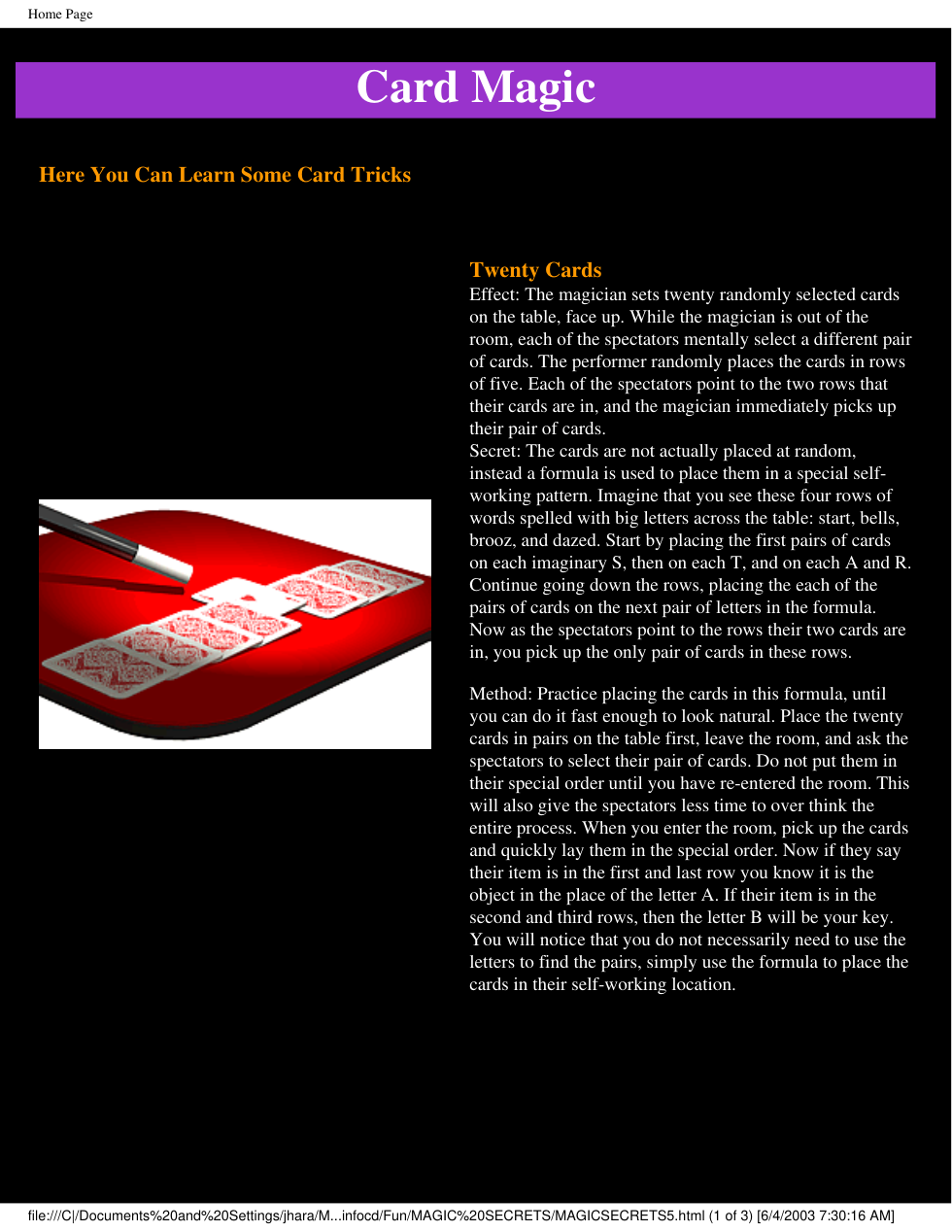 Card Magic cover