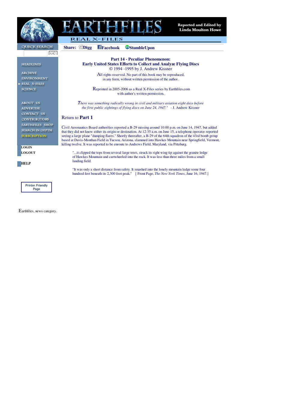 03 09 2006 Part 14 - Peculiar Phenomenon Early United States Efforts to Collect and Analyze Flying Discs cover