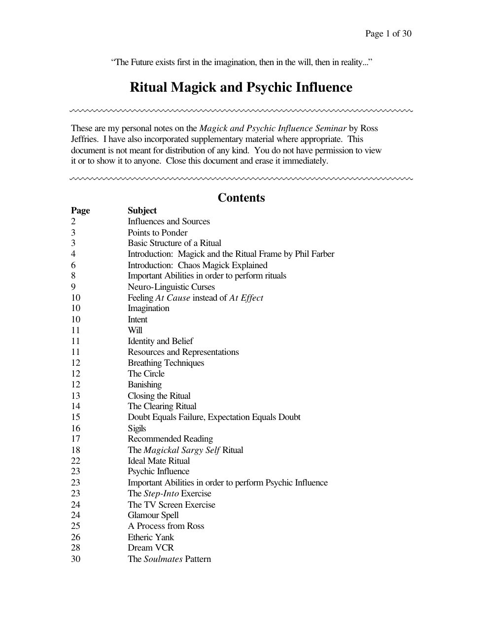 Ross Jeffries - Magick and Psychic Influence cover
