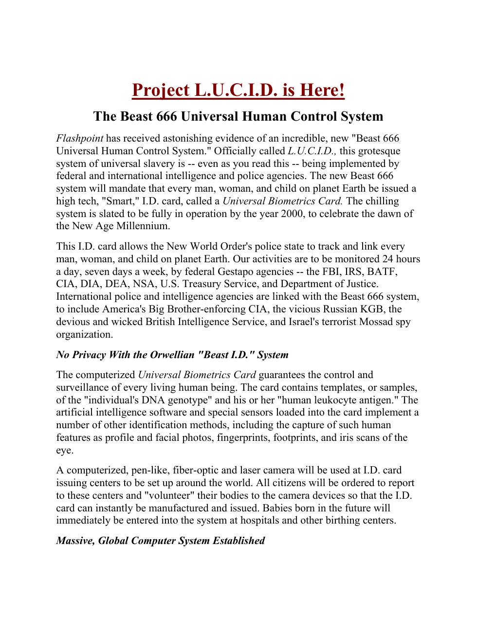 Lucid - 666 Human Control System cover