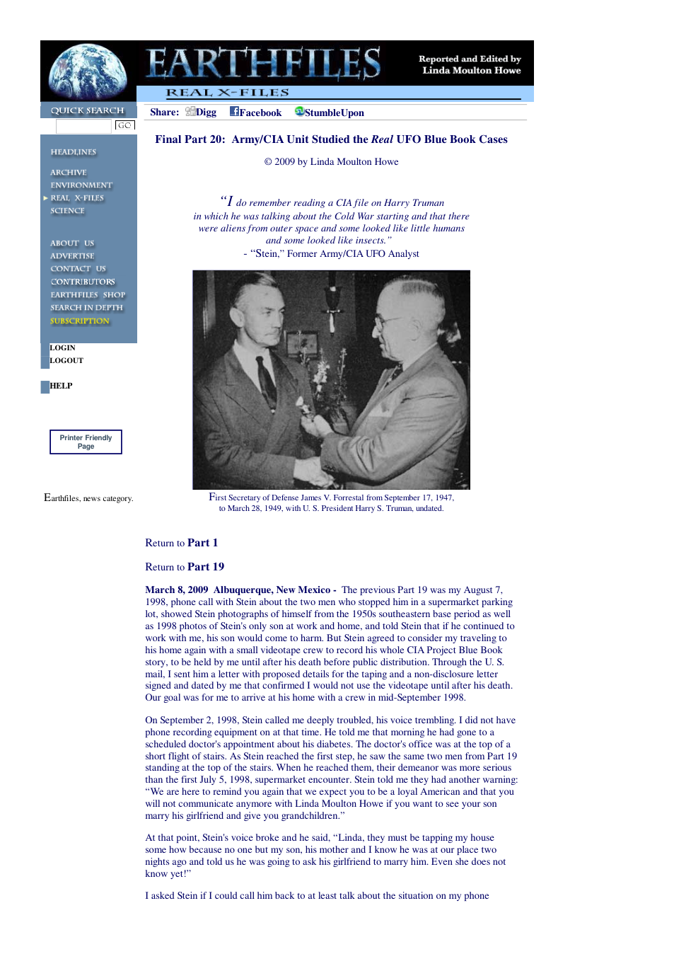 03 08 2009 Final Part 20 Army CIA Unit Studied the Real UFO Blue Book Cases cover