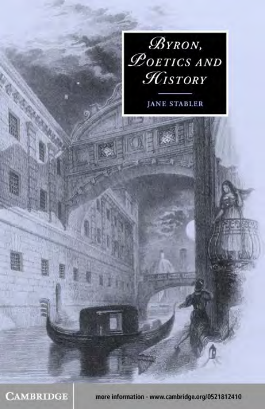 Byron, poetics and history cover