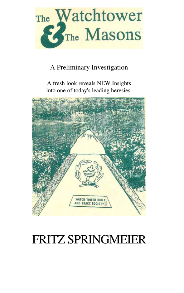 Fritz Springmeier - Watchtower And Masons cover