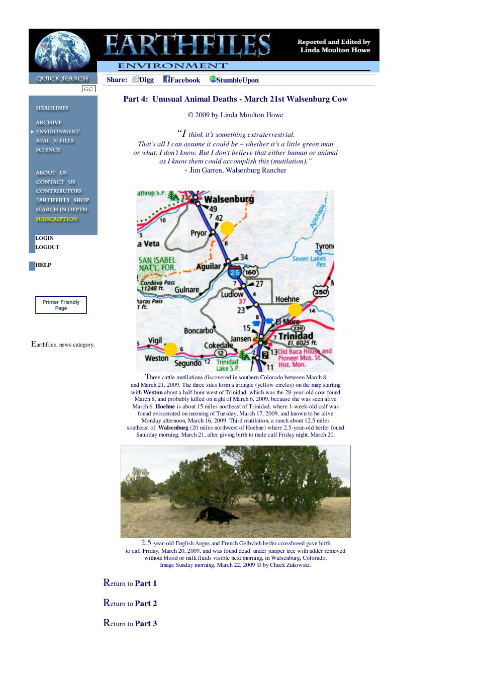 03 27 2009 Part 4 Unusual Animal Deaths - March 21st Walsenburg Cow cover