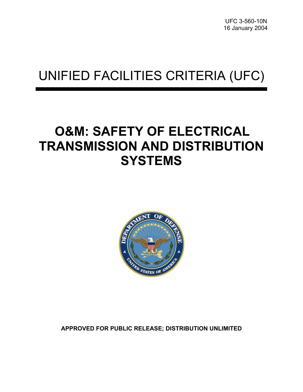 USDOD Electrical-Safety-Elec.Trans.&Distrib.Sys. 2004,187p. cover