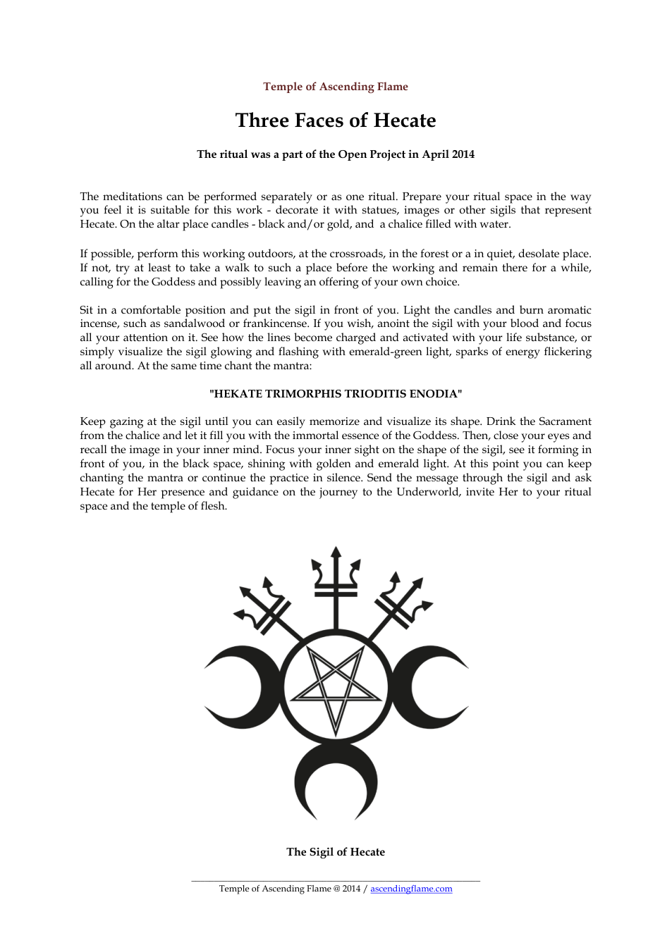 Three Faces of Hecate - Ritual(full permission) cover