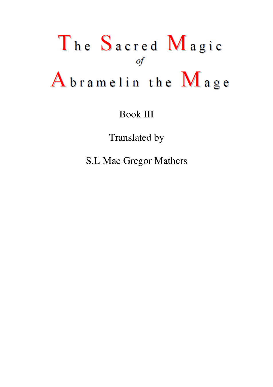 The Sacred Magic of Abramelin the Mage - Book III cover