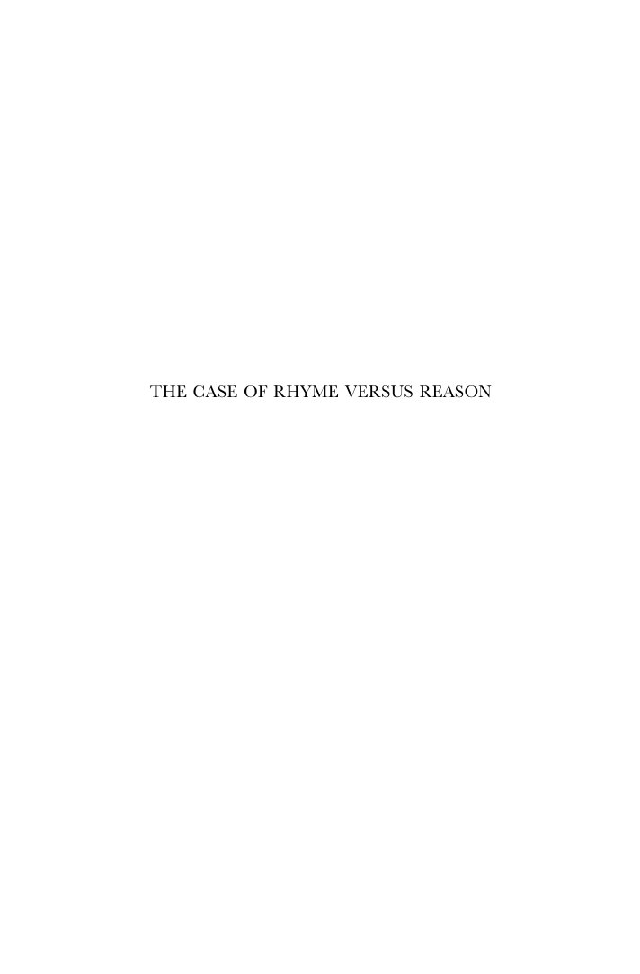 The Case Of Rhyme Versus Reason - IBN Al-Rumi And His Poetics In Context cover