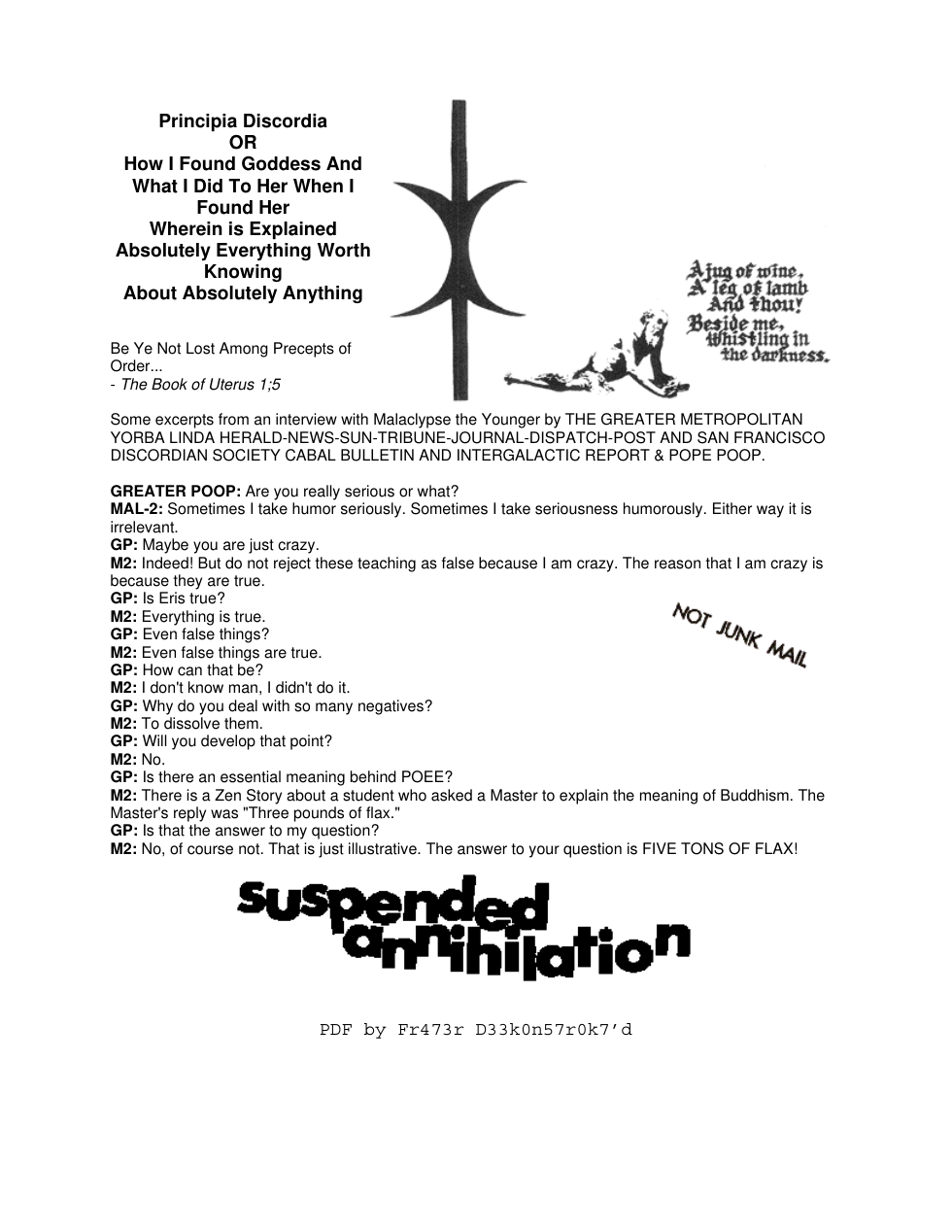 Robert Anton Wilson - Principia Discordia cover