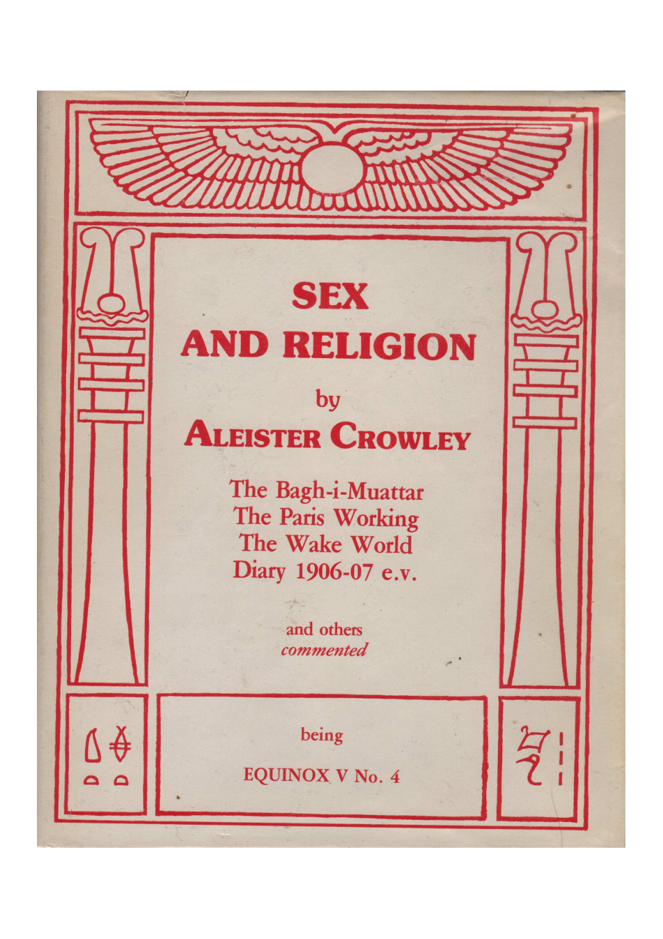 The Equinox Vol 5 No 4 - Sex and Religion cover