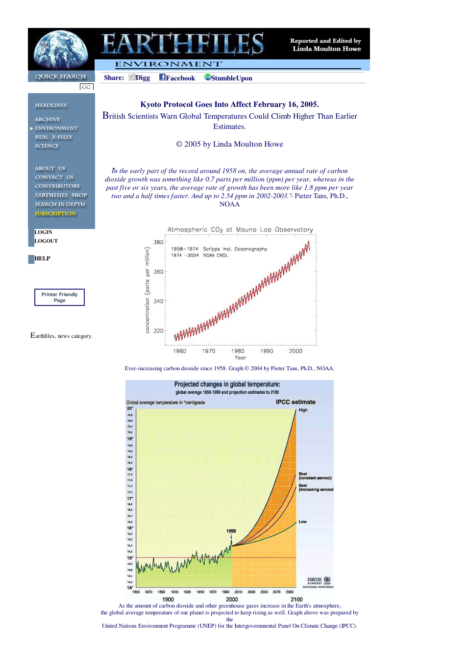 02 03 2005 Kyoto Protocol Goes Into Effect February 16, 2005. British Scientists Warn Global Temperatures Could Climb Higher Than Earlier Estimates. cover