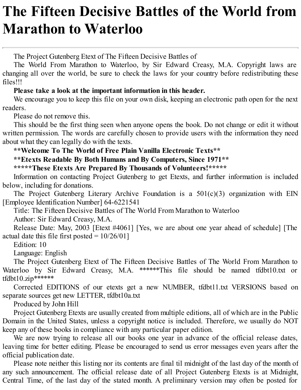 war - 15 decisive battles marathon to waterloo cover