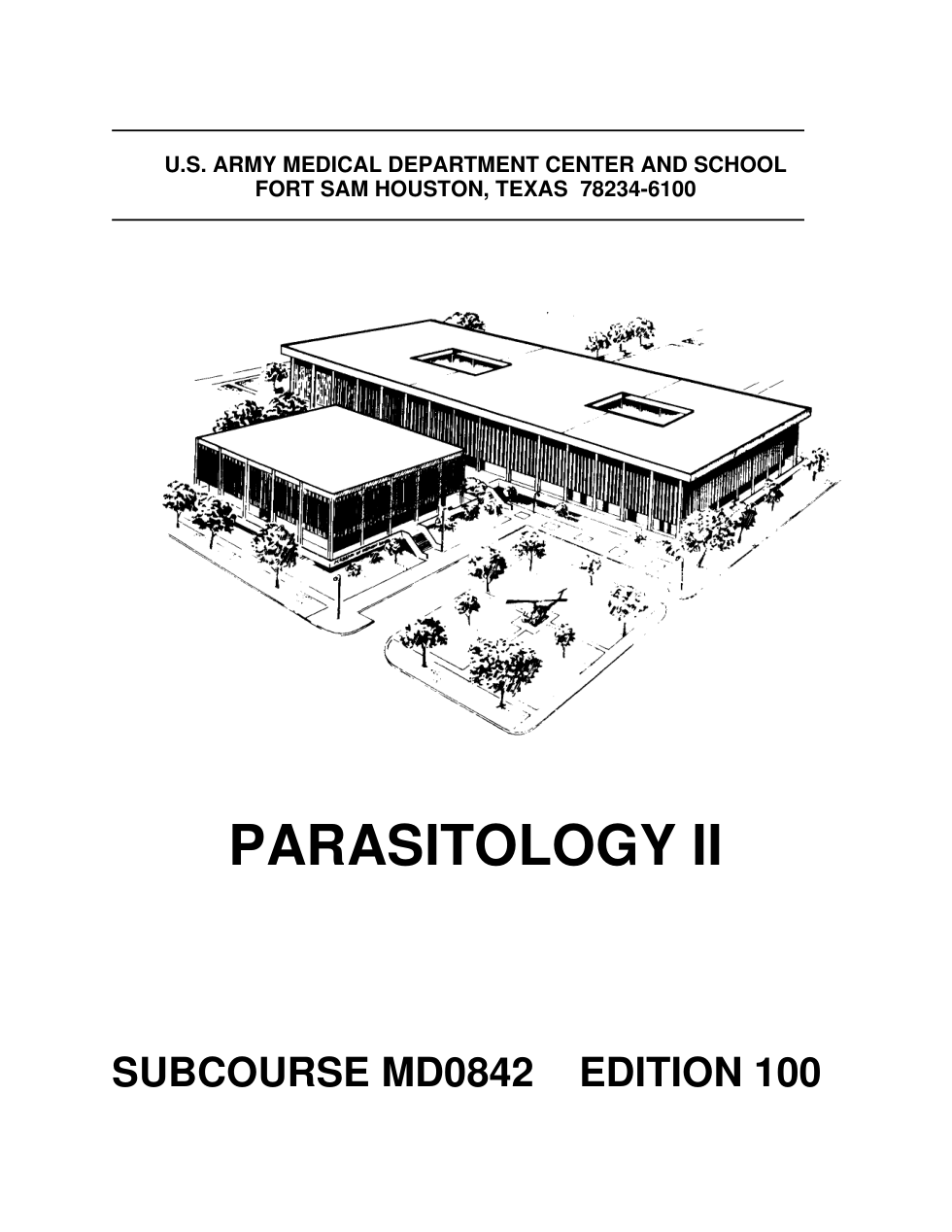 ARMY Medical - Parasitology II 2006 254 pages cover