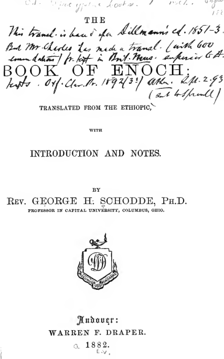 The Book of Enoch - Schodde cover