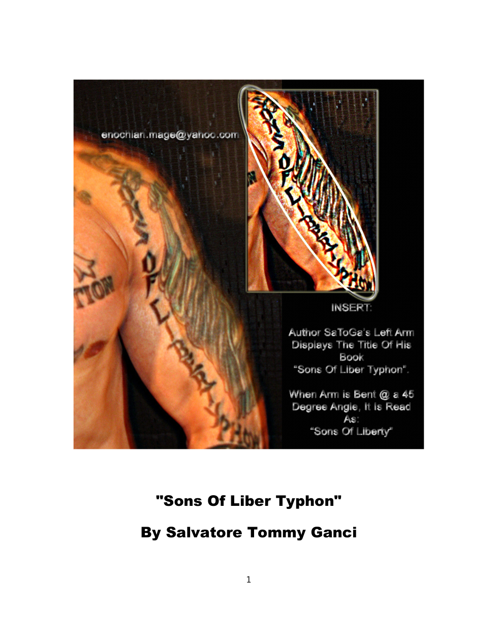 Sons Of Liber Typhon By Salvatore Tommy Ganci - SaToGa cover