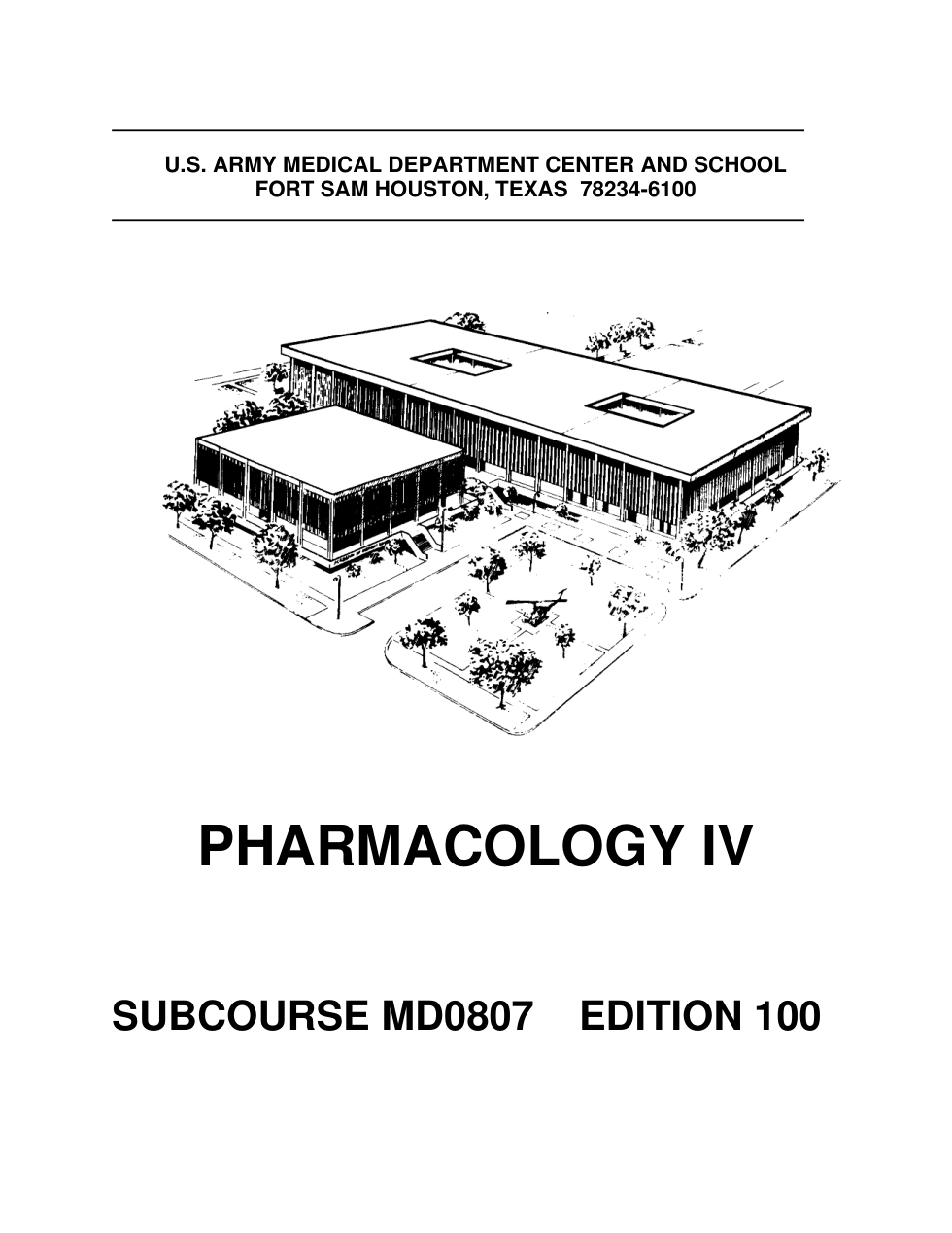 ARMY Medical - Pharmacology IV 2006 195 pages cover