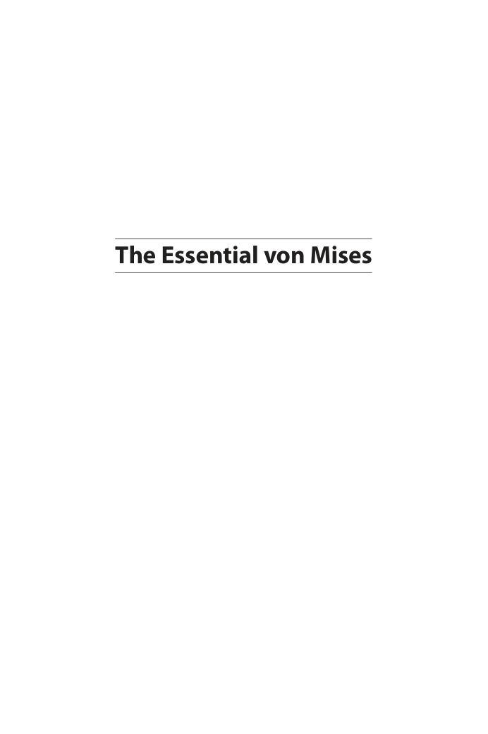 Murray Rothbard - Essential von Mises cover