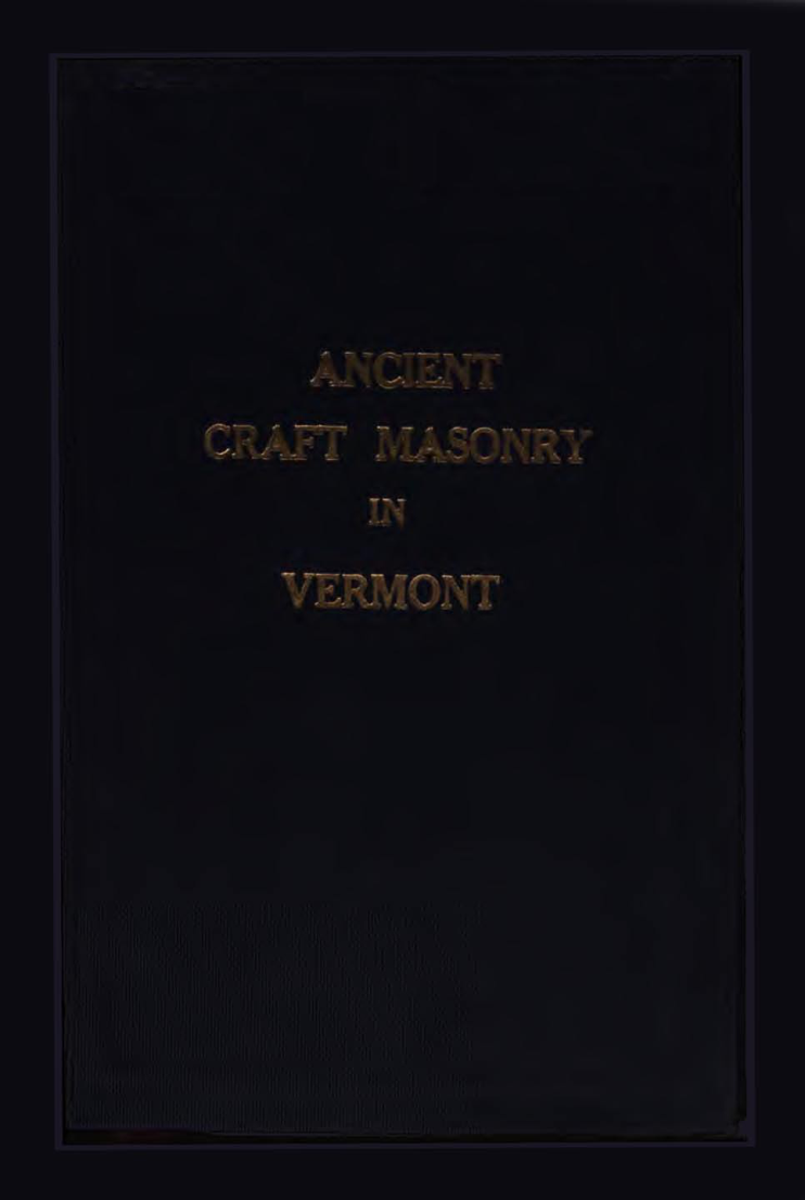 Ancient Craft Masonry In Vermont - L S Tillotson cover